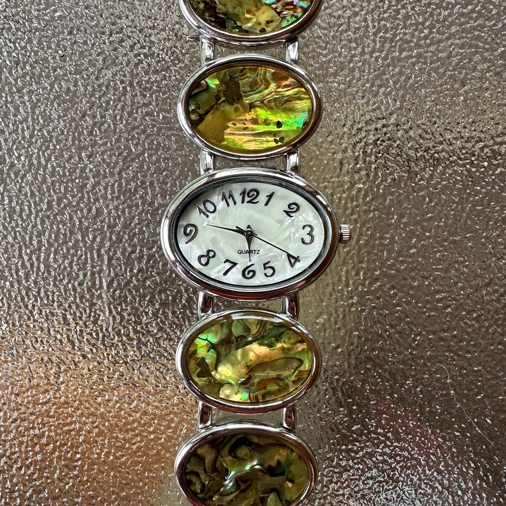 Silver and Abalone Shell Watch